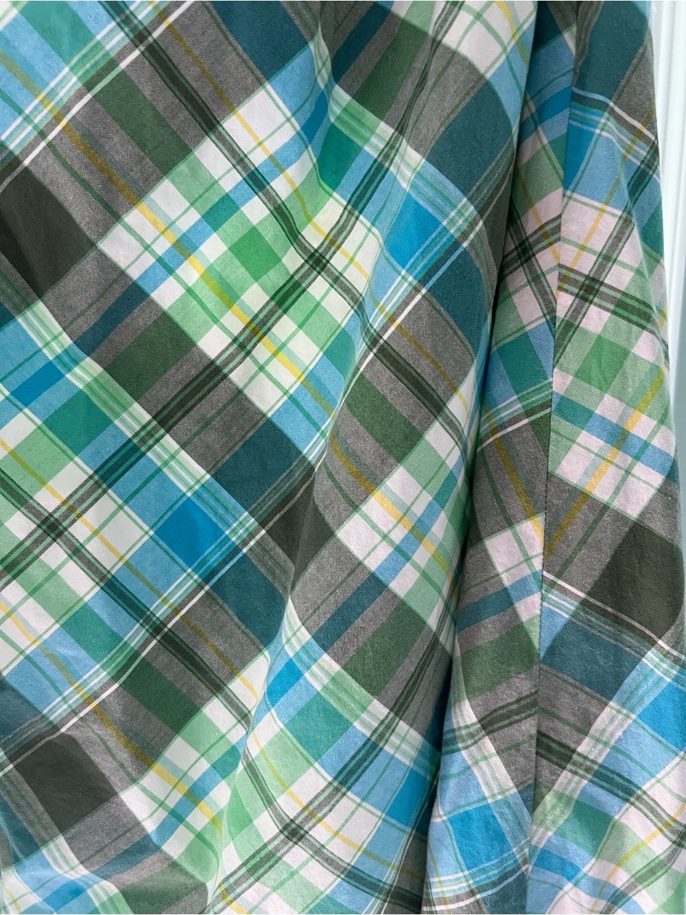 GAP Strapless Plaid Maxi Dress in Green, Blue & White - Picture 2 of 4